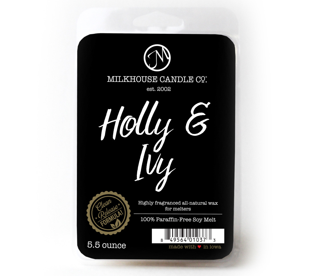 Milkhouse Candle Creamery Holly & Ivy 5.5 Oz. Large Scented Wax Melts