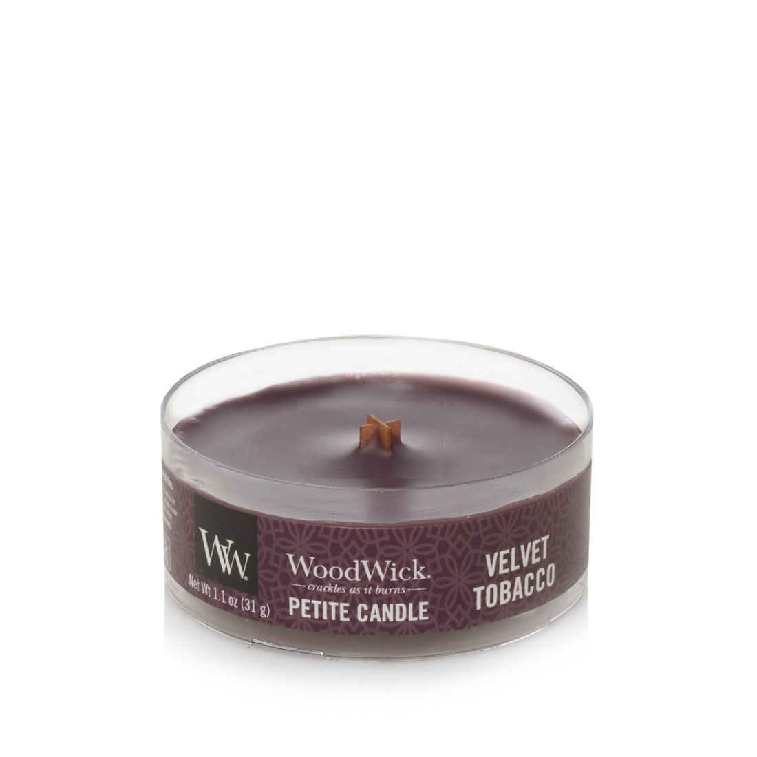 WoodWick Velvet Tobacco Petite Candle