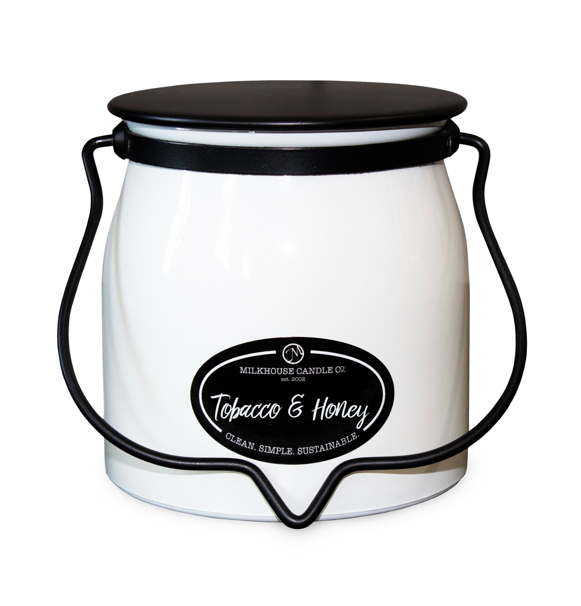 Milkhouse Candle Creamery 16 Oz. Tobacco & Honey Butter Jar