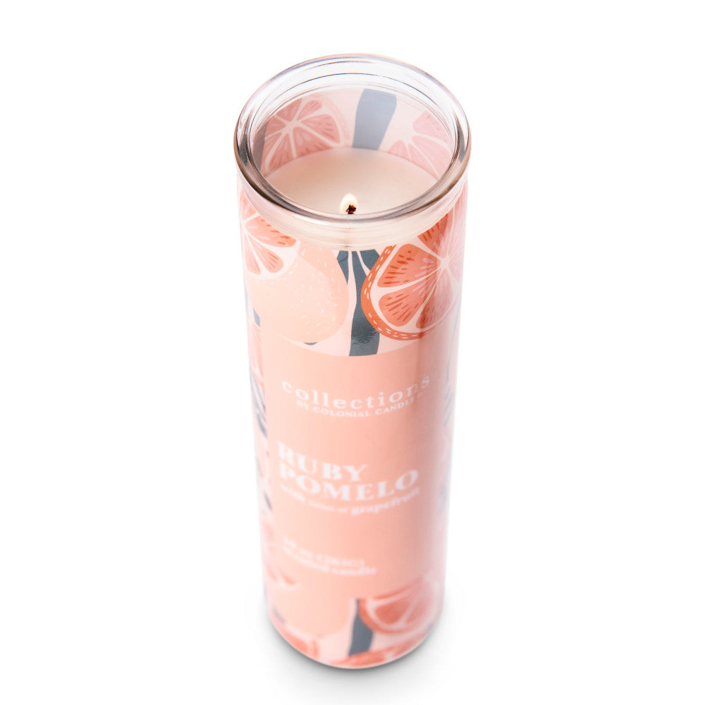 Colonial Candle 10 Oz. Ruby Pomelo Candle Squeeze The Day Collection