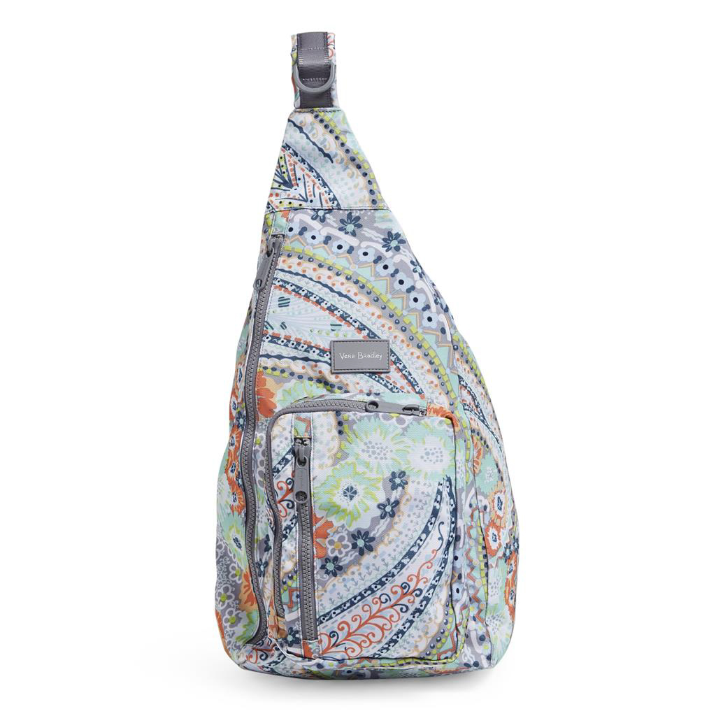 Vera Bradley Lay Flat backpack  in Citrus Paisley Reactive material. Vera Bradley ReActive Citrus Paisley Backpack, Nursing  main image 2
