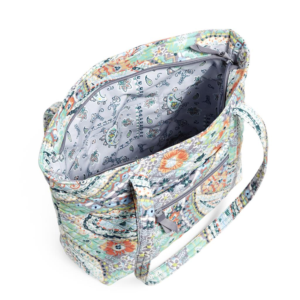 Vera Bradley Citrus Paisley Small Vera Tote Bag