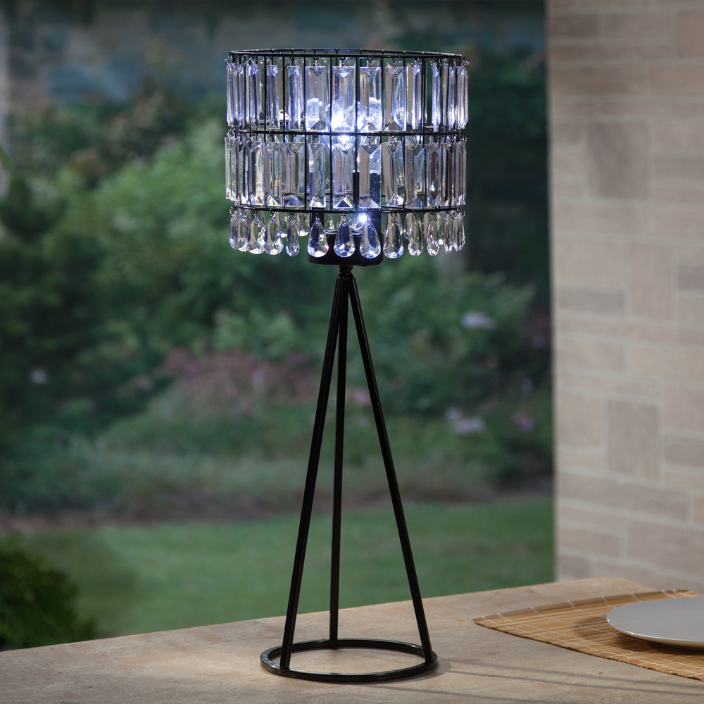 Garden Meadow 23-Inch Solar Lighted Table Top Chandelier | The Lamp Stand