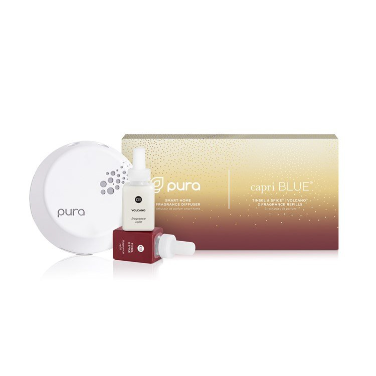 Capri Blue Candles Tinsel & Spice + Volcano Diffuser Kit The Lamp Stand