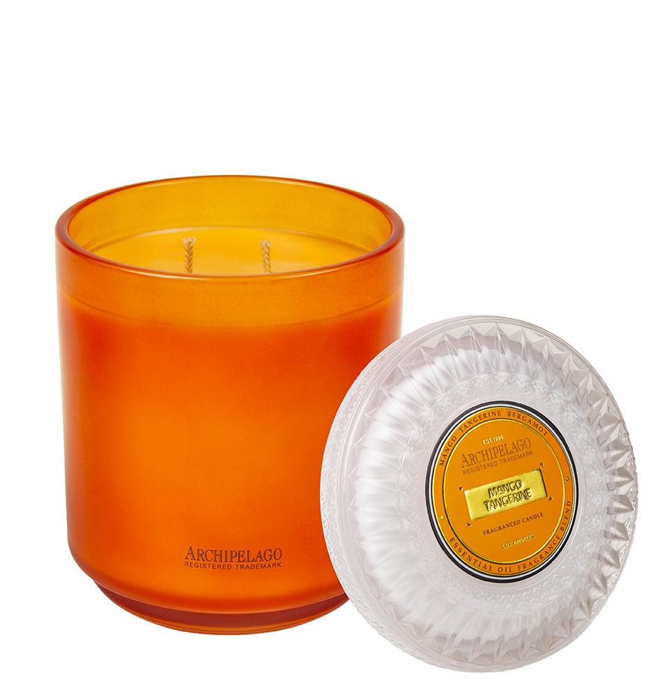 Archipelago Mango Tangerine 2 Wick Glass Hostess Candle by Archipelago