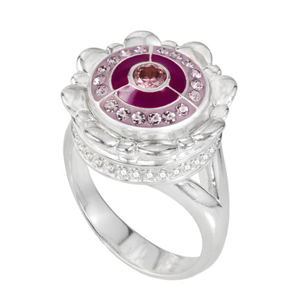 FashionistaTouch Mystic Crystal Kameleon Charm – Pink & Purple Flash, Vintage Style
