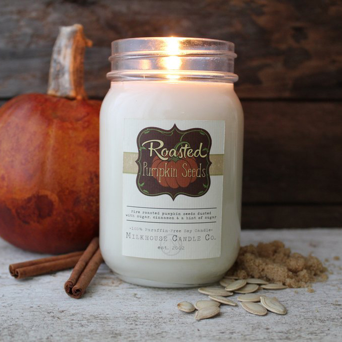 Milkhouse Candles Roasted Pumpkin Seeds 13 oz. Ltd. Edition Fall Mason Jar by Milkhouse Candle