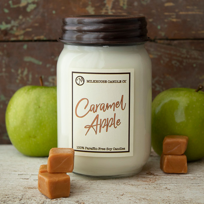 Milkhouse Candles Caramel Apple 13 oz. Ltd. Edition Mason Jar Candle by
