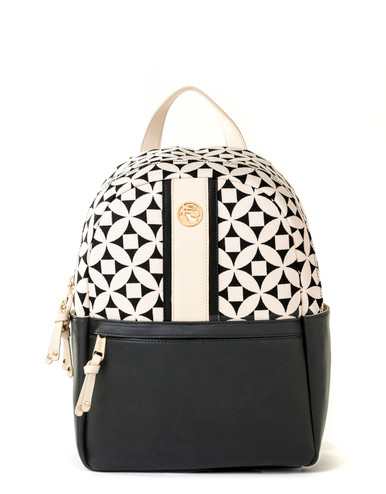 Kiawah Classic Linen & Leather Backpack with Gold Tone Hardware by Spartina 449 Spartina 449 | Bags | Kiawah Classic Linen Leather Backpack  main image 2