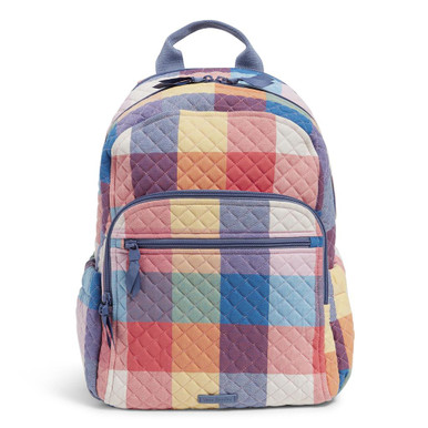 Vera Bradley Gray Plaid Backpack with Red, Teal, Yellow & Pink Accents Vera Bradley | Bags | Vera Bradley Sling Backpack Happy  main image 3