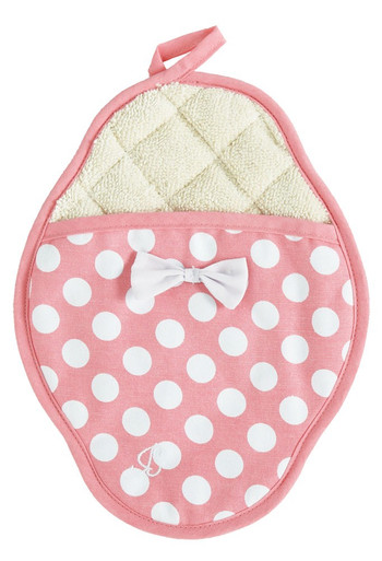 Geranium Pink and White Polka Dot Oven Mitt – Jessie Steele