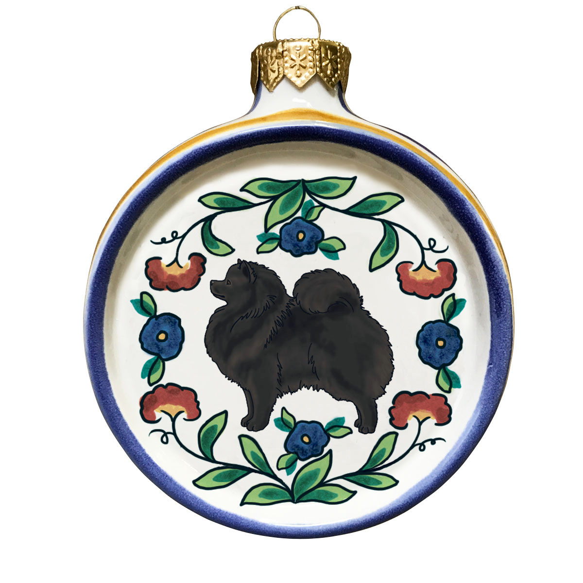 pomeranian christmas ornament
