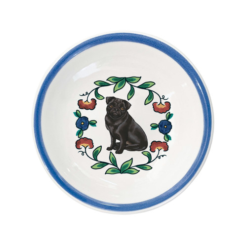 Handmade black Pug ring dish - handmade by shepherds-grove.com