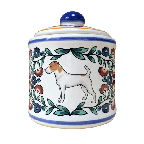 Jack Russell Terrier (with spot) sugar bowl - handmade by shepherds-grove.com