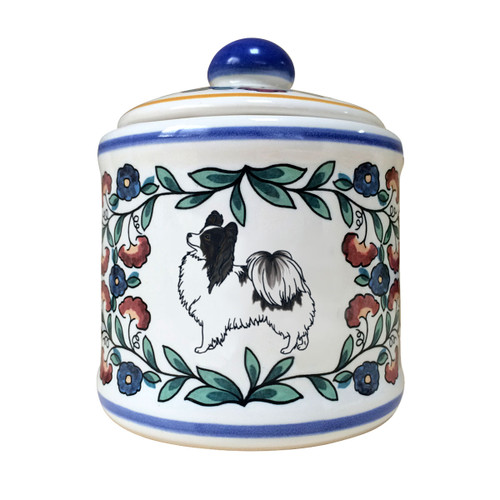 Handmade black and white Pappilon sugar bowl by shepherds-grove.com