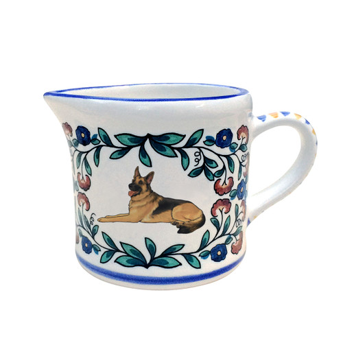Black and Tan German Shepherd Creamer - handmade by shepherds-grove.com