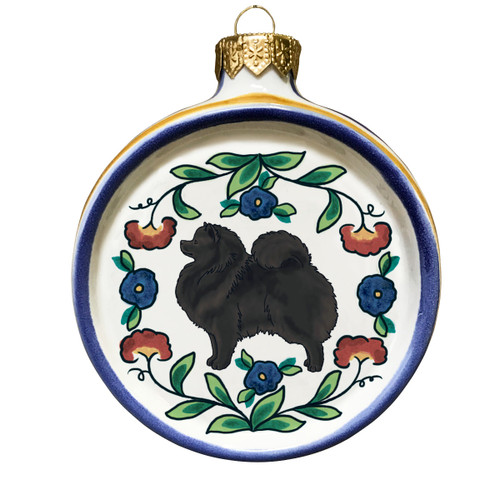 Black Pomeranian Christmas ornament by shepherds-grove.com
