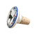 Side view of Chihuahua wine stopper, handmade by Shepherd's Grove Studio, CA.