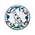 Harlequin Great Dane (with cropped ears) wine stopper, handmade by Shepherd's Grove Studio, CA.