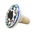 Side view of the Pomeranian wine stopper, handmade by Shepherd's Grove Studio, CA.