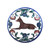 Red and rust Doberman Pinscher (cropped ears) wine stopper, handmade by Shepherd's Grove Studio, CA.