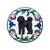 Black Labradoodle wine stopper, handmade by Shepherd's Grove Studio, CA.