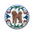 Red Labradoodle wine stopper, handmade by Shepherd's Grove Studio, CA.