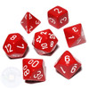 Opaque red D&D role-playing dice set