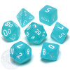 D&D dice set - 7-Piece polyhedral dice - Frosted Teal