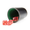 Dice cup with green lining