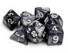 Pearlized smoke polyhedral dice set - DnD dice