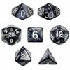 Pearlized smoke polyhedral dice set - DnD dice
