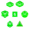Translucent green dice set - DnD dice