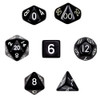 Opaque black polyhedral dice set - D&D dice