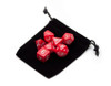 Opaque red dice set