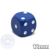 Round-corner 12mm opaque dice - Blue
