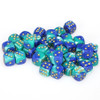 12mm Gemini Blue and Teal d6s