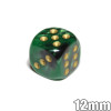 Green and black Gemini 12mm d6