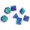 7-piece Gemini dice set - Blue and Teal
