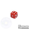 5mm Opaque Red Dice