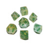 Mini dice set - Marble Green