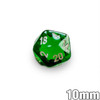 Mini 10mm translucent green d20