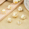 White and Gold Metal DnD Dice Set
