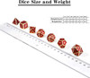 Red and gold DnD metal dice set