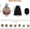 Mini DnD metal dice set in pocket watch case - DM design