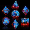 Fire & Ice Sharp-Edge TTRPG Dice Set
