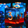 Fire & Ice Sharp-Edge TTRPG Dice Set