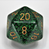 Big d20 - 34mm Speckled Golden Recon dice