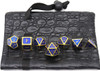 Metal DnD dice set - Navy Blue with Gold Metal DnD dice set - Navy Blue with Gold
