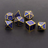 Metal DnD dice set - Navy Blue with Gold Metal DnD dice set - Navy Blue with Gold